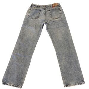 Wrangler Authentic Jeans Mens 34x32 Regular Fit Straight Leg Blue Denim 96501DS